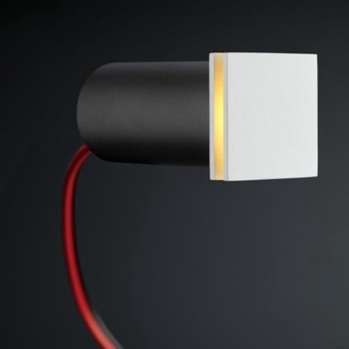 LED Treppenbeleuchtung Hernani Weiß | Treppenstufenbeleuchtung - Treppenleuchten - Stufenbeleuchtung - Treppe Beleuchtung - Treppenlicht | 1W - Modern - Innen - Eckig - 230V - IP20 - Warmweiß