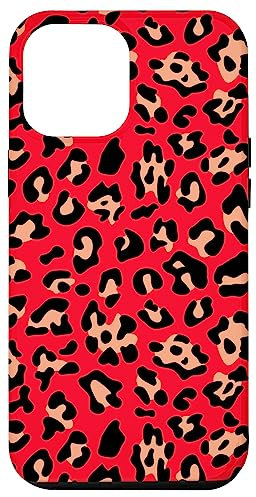 iPhone 12 Pro Max CASE Red Leopard Cheetah Animal Print Phone Case