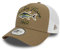 New Era Truckerkappe Cap Angeln Fisch Fischer Thunfisch Snapback gebogener Schirm Mesh braun weiß - One-Size