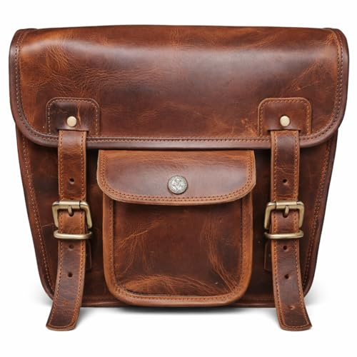 Seitentasche aus amerikanischem blauem Leder, Motorradtasche, Satteltaschen, Lenker-Sissy-Bar, Satteltaschentaschen, Reise-Werkzeugtasche für Fahrrad und Fahrrad