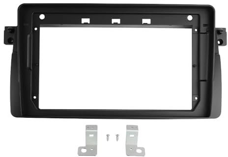 ALaaaaL Auto-Audio-Rahmen Autoradio-Blende für BMW 3 E46 1998-2005 9 inch,Radio Panel Rahmen Audio Stereo DVD CD Panel Trim Rahmen