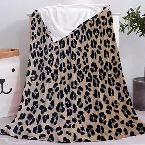 Kuscheldecke Leopardenmuster Flanell Fleecedecke 3D Leopardenmuster Wohndecke 200x200 cm Sofadecke Couchdecke Bettüberwurf Flauschige Weiche Warme Sofaüberwurf Decke Wohndecken w2378