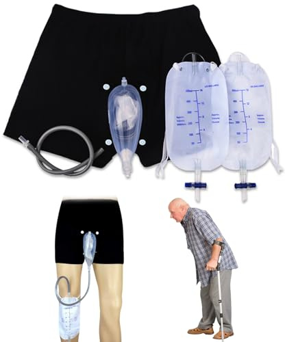 Collezionista di urina maschile, borsa da collezione di urine indossabili per uomini, dispositivo del catetere esterno portatile maschile per uomini anziani, l