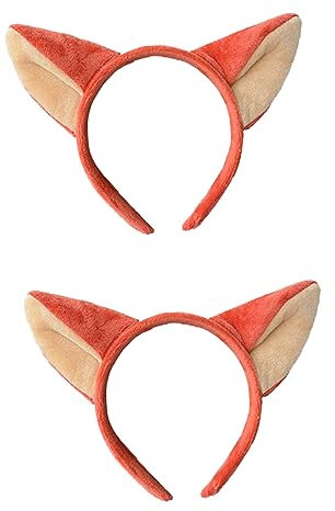 OATIPHO 2 Stück Fuchs Ohren Stirnband Plüsch Kostüm Kopfbedeckung Für Erwachsene Kinder Party Verkleidung Tierohren Haarreif Für Cosplay Maskerade Und Themenpartys