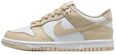 Nike Dunk Low Big Kids' Shoes (FB9109-200, Desert Khaki/Pure Platinum/Desert Khaki) Size 4