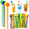 Leikedun 80PCS Touillettes Cocktail Reutilisable,Acrylique Reutilisable en Agitateur à Café,18cm Agitateur Vertical Décoration de Bâton de jus en Plastique Colorées pour Café,Cocktail,Jus,Vin