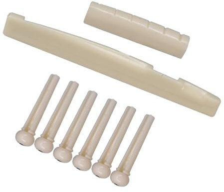 Gitarrenzubehör für 6 Saiten, Steg, Sattel und Sattel, 6 Saiten, Folk-Akustikgitarre, Instrumenten-Zubehör