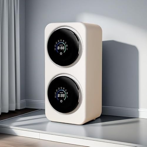 WEIMILOR Mini Washing Machine Portable Mini Washing Machine 2 in 1, 12LBS Stainless Steel Washer & Dryer Combo with Timer Control for Dorms/RVs