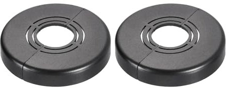sourcing map 2 flange per tubi divisi da parete, 1 cm di spessore, in plastica tagliabile, copertura idraulica per tubi dell'acqua, diametro esterno 2 cm/2,5 cm/3,3 cm, per decorazione rubinetto tubo