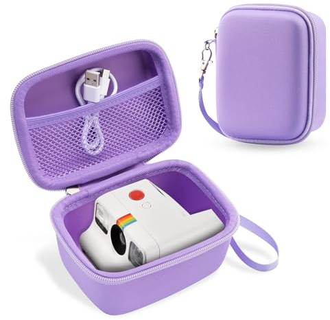 TUNYINSH Tasche für Polaroid Go/Polaroid Go Gen 2 Mini Sofortbildkamera, Case Etui Schutzhülle für Polaroids Go Kamera und Filmzubehör (Lila)