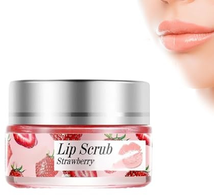 Wonsters lipstick Exfoliante labial con sabor a fresa de, exfoliantes labiales para hidratar durante la noche, bálsamo labial y set exfoliante labial, cuidado labial para labios secos