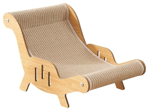 Katzen Sisal Liegestuhl | Erhöhtes Sofa Katzenstuhl Lounge | Bequemer Katzenkratzstuhl Katzenkratzer | Kratzmöbel Für Krallenpflege | Katzenbett Für Katzen, Welpen Und Kleintiere, 53x31x32cm