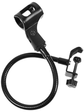 Universeller Flexibler Mikrofonständer mit Arm für Mikrofon, Schwarz | Eisen Ausführung, Flexible Rohrkonstruktion, Mikrofonclip im Satz, für Meetings und Onlinegespräche