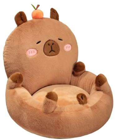 Lazy Sofa Floor Cushion – 19.7 Inch Plush Floor Cushion | Short Plush Cushions – Ergonomic Capybara Seat with Soft PP Cotton Filling for Relaxing Lounging In Bedrooms Living Rooms Or Study Spaces