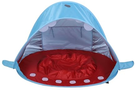 Cryfokt Tente de Plage Pop-up avec Piscine pour bébé Intégrée UPF50+ Protection Solaire Amusante pour Les Enfants Les Jours de Plage 1 unité