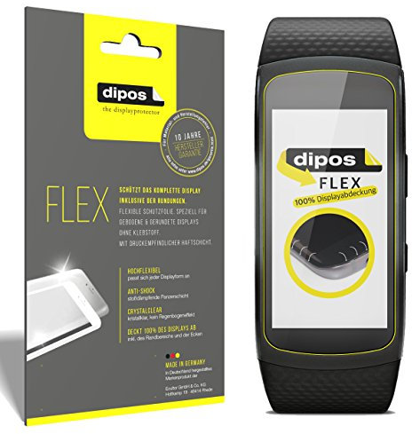 dipos I 3X Pellicola Protettiva Compatibile con Samsung Gear Fit 2 - Rivestimento del Display al 100% - Pellicola di Protezione
