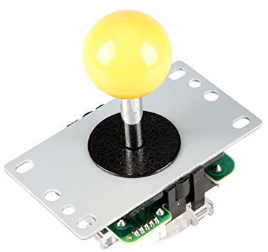 EG STARTS Arcade Classic Competition 5 Pin Stick 5P Rocker 8 maneras Joystick para PC Xbox 360 PS2 PS3 Juegos KOF SNK Arcade DIY Kit Parts Mame Jamma Machine Gaming (Amarillo)
