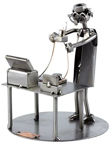 Steelman24 Schraubenmännchen Physiker | Made in Germany,Handarbeit,Geschenkidee,Stahlfigur,Metallfigur,Metallmännchen
