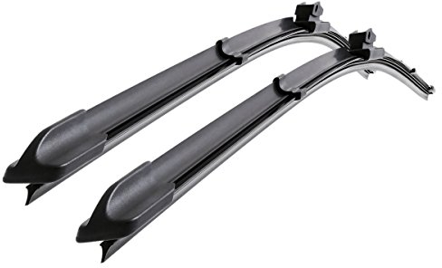 Mossa Vordere Scheibenwischer kompatibel mit VW Volkswagen Transporter T5, T6 (06.2013- ) - flache Wischerblätter. Wischerblätter - Set für Frontscheibe (Fahrer- + Beifahrerseite) (600 mm / 600 mm)