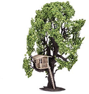 Hornby R7224 Tree (with Tree House) for Model Railway OO Gauge, Model Train Accessories for Adding Scenery, Dioramas, Woodland, Buildings and More, Model Making Kits - 1:76 Scale Model Accessory