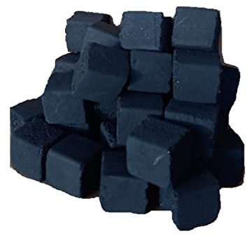 BlackSellig 20 kg Shisha BBQ Kohle Premium 100% Natur Kokosgrillbriketts in Würfelform, aus reinen Kokosnussschalen,