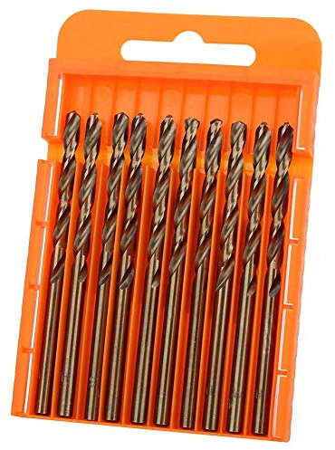 Drill Bit Set, 10pcs/box High Speed Steel Drill Bits Metal Drilling Tool Power Tool Parts for Electric Drills, Acrylic Sheet, Ordinary Pistol Drills (4.0mm)