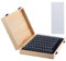 Kyrio Lot de 100 boîtes de rangement en bois avec capsules rondes en plastique pour pièces de monnaie 18 mm/21 mm/25 mm/27 mm/30 mm