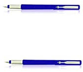 FINCHLEY 2X Parker Vector Fountain Blue PenMedium 67507 S0881011 + FREE REFILL PEN