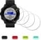 iDaPro Protector de pantalla Aplicable para Garmin Forerunner 55 Smartwatch cristal templado [4 unidades] + tapones de silicona antipolvo antiarañazos, sin burbujas