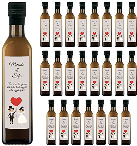 24 Pack Extra Virgin Olive Oil Wine Bottles Perfect for Wedding Sweets (0.25L, Deposits)