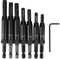 7 Pcs Drill Bit Set Self Centering Hinge Hole Opening Drill Kit Cabinet Pilot Hole Opening Wood Carpenter Kit Door Window Hinge Hand Hardware Tool