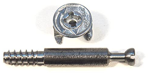 Boulon excentrique 34 mm S100 pour trou de perçage Ø 5 mm + connecteur excentrique Minifix 15 (10)