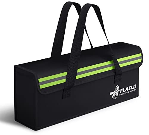 FLASLD Lipo - Bolsa Segura para batería a Prueba de explosiones, Gran Capacidad, ignífuga, para Carga y Almacenamiento de baterías de Bicicleta eléctrica (49 x 11 x 18 cm)