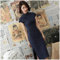 JIMINISO Robes de mariée Traditionnelles Chinoises pour Femmes Oriental élégant Classique Mince Cheongsam Coton Lin Longue Qipao Dame Banquet