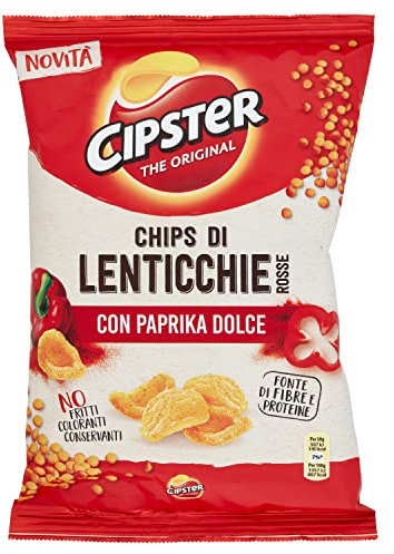 Cipster di Lenticchie Rosse alla Paprika, Forma Iconica e Gusto Croccante, 80g