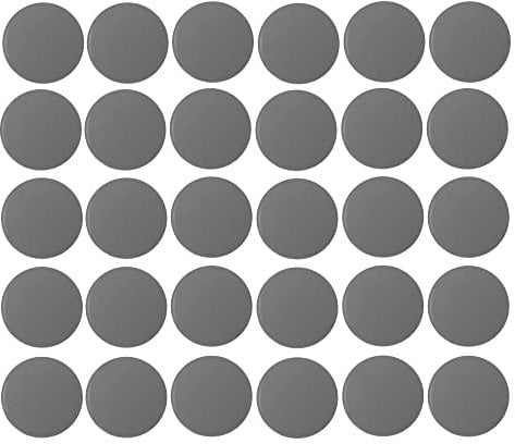 30x Cache vis adhésif autocollant diamètre 20mm bouchon trou meuble table chaise maison, gris
