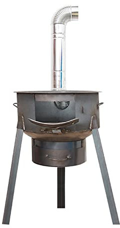 PEVSCO Holzöfen Brennholzofen Home Ländlicher Brennholzofen Brennholz Mobiler Herd Tisch Großer Topftisch Neuer Outdoor-Campingherd Bodentopf Holzöfen (Size : 43cm+2.7+3 Circle)