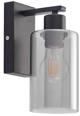 Lindby Wandleuchte, Wandlampe Innen Emavi (Modern) in Schwarz aus Metall (1 flammig E27) - Wandstrahler Wandbeleuchtung Schlafzimmer/Wohnzimmer Wohnzimmerleuchte