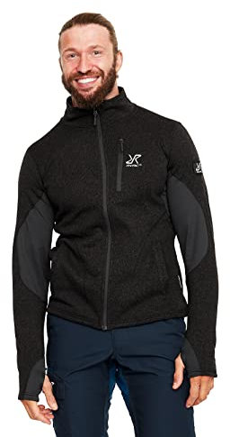RevolutionRace Fusion Fleece für Herren, perfekt für Wanderungen und Outdoor-Abenteuer, Jet Black, XXL