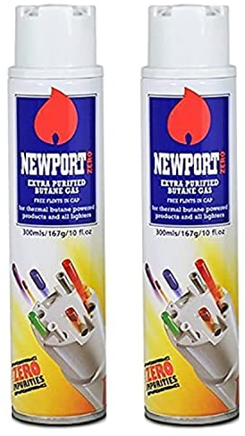 PERFECTONISH | Newport gas refill 300ml Container - Pure Zero Impurities Gas Lighter Refill, Camping Stove Blowtorch BBQ Gas Weed Burner