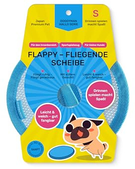 Frisbee für Hund | Aller Rassen | Wurfscheibe Hundefrisbee mit Weichem Material | Helle Farbe Hunde Frisbee Scheibe Fördert Bewegung, Ausdauer & Bindung | Größe S (12cm Durchmesser) | Blau