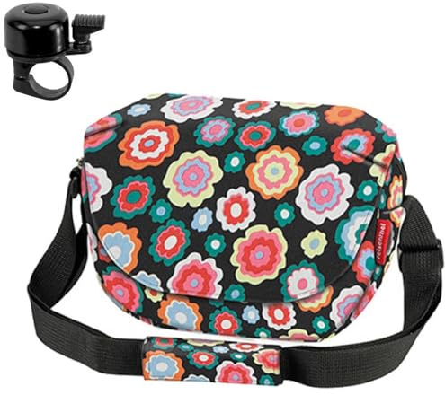 maxxi4you Rixen & Kaul Fahrrad Lenkertasche Schultertasche Umhängetasche Funbag Happy Flowers inkl. Fahrradklingel