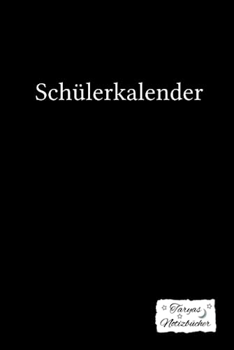 Taryas Schülerkalender zum selbst dekorieren: ohne Datumsbindung, Hardcover, schwarz