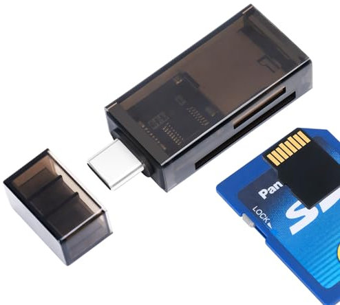 Lecteur de Carte Micro SD, Adaptateur USB-C vers SD/TF/Micro SD/SDXC/SDHC, Lecteur de Carte mémoire à Double Emplacement pour PC, MacBook,Tablette,Smartphones,etc.