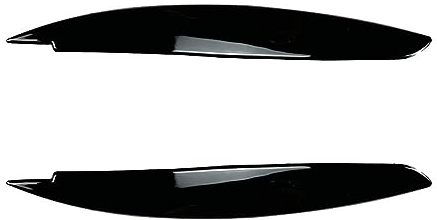 HIRAN Passend for BMW 1er E81 E82 E87 E88 2004–2014, glänzend schwarz, Frontscheinwerfer, Augenbrauen, Augenlid, Deckel, Verkleidung, Aufkleber, Autozubehör Scheinwerfer-Augenbrauen (Color : Gloss Bl