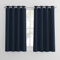 PONY DANCE Thermo Gardinen Isolierend Kälte und Wärme Dunkelblaue Vorhänge Blickdicht 2er Set H 145 x B 140 cm Verdunkelungsvorhang mit Ösen für Kleine Fenster Schlafzimmer