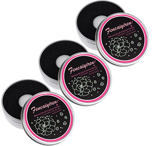 FRCOLOR 5 pinceles de maquillaje, lata de salud para eliminar el color, limpiador de pinceles de maquillaje, esponja de enjuague, limpiador de cepillos, maletín de limpieza de maquillaje,