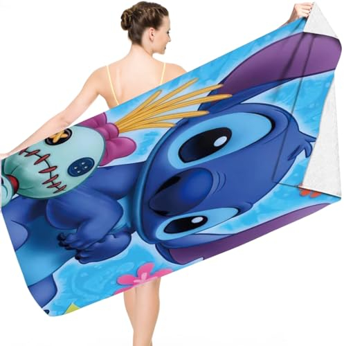 Philoctes Strandtücher, Anime Kinder Schnell Trocknend Badetuch, Mikrofaser Strandtuch Schwimmen, Duschtuch Camping Handtuch, Tragbares Badetuch Groß für Reise, Strand, Sauna