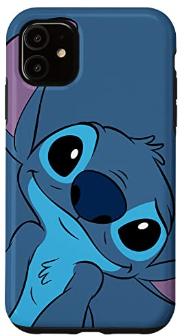 Carcasa para iPhone 11 Disney Lilo and Stitch Cute Stitch Face Slate Gray