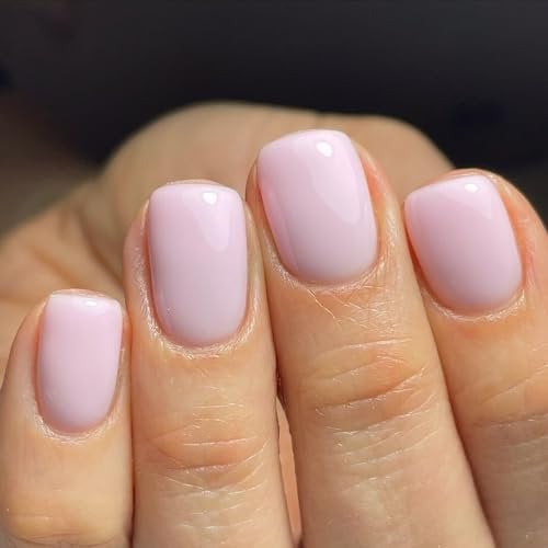 Vishine Smalto gel neutro per unghie, 8 ml, colore rosa pastello, colore nudo traslucido, lampada UV LED, per nail art, E024
